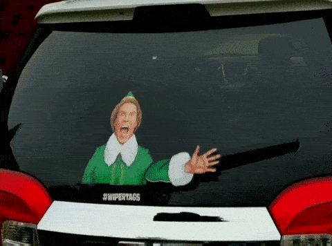 waving Elf wiper blade - Will Ferrell