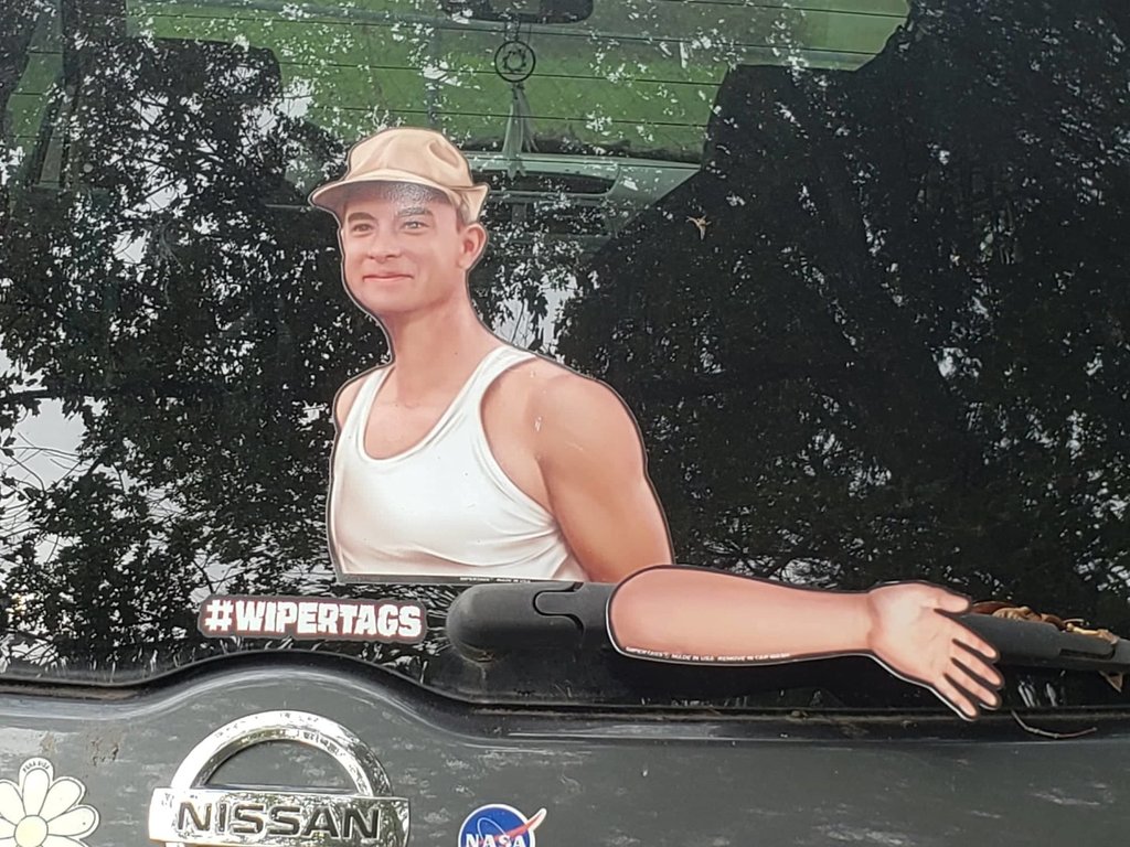Waving Forrest Gump Wiper Blade Attachment