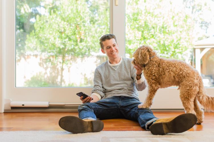 Wayzn Remote Sliding Glass Door Opener - Remotely open door to let dog outside