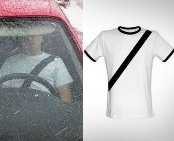 Coolest Japanese Gadgets - Fake Seat Belt T-Shirt