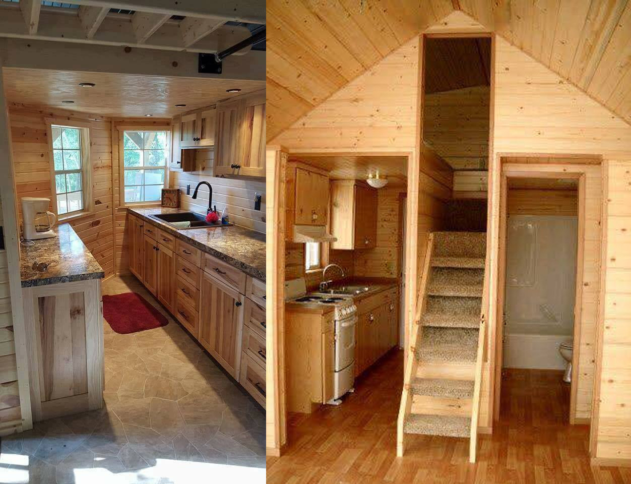 We-shed - dual tiny home he-shed and she-shed with conjoined deck