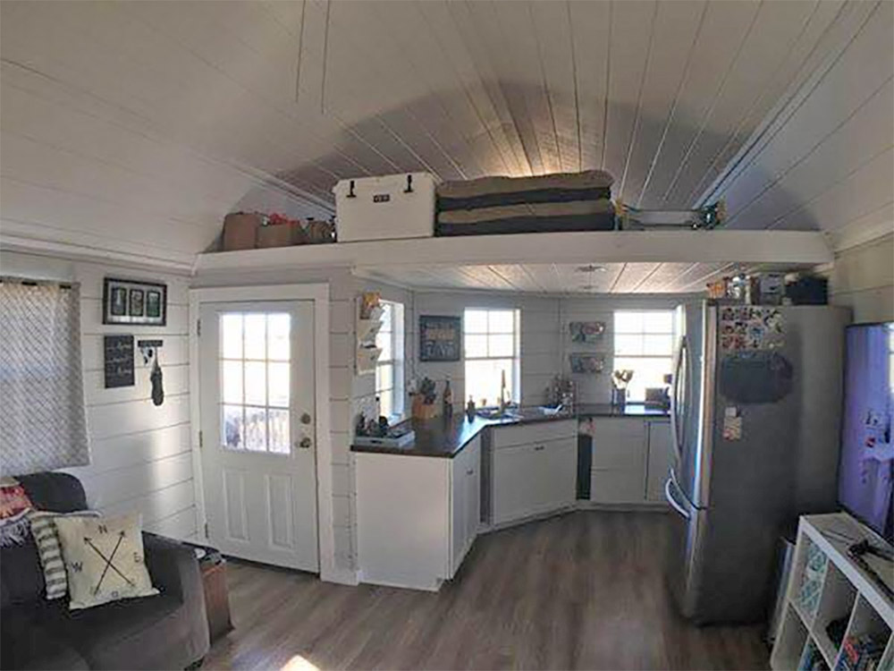 We-shed - dual tiny home he-shed and she-shed with conjoined deck