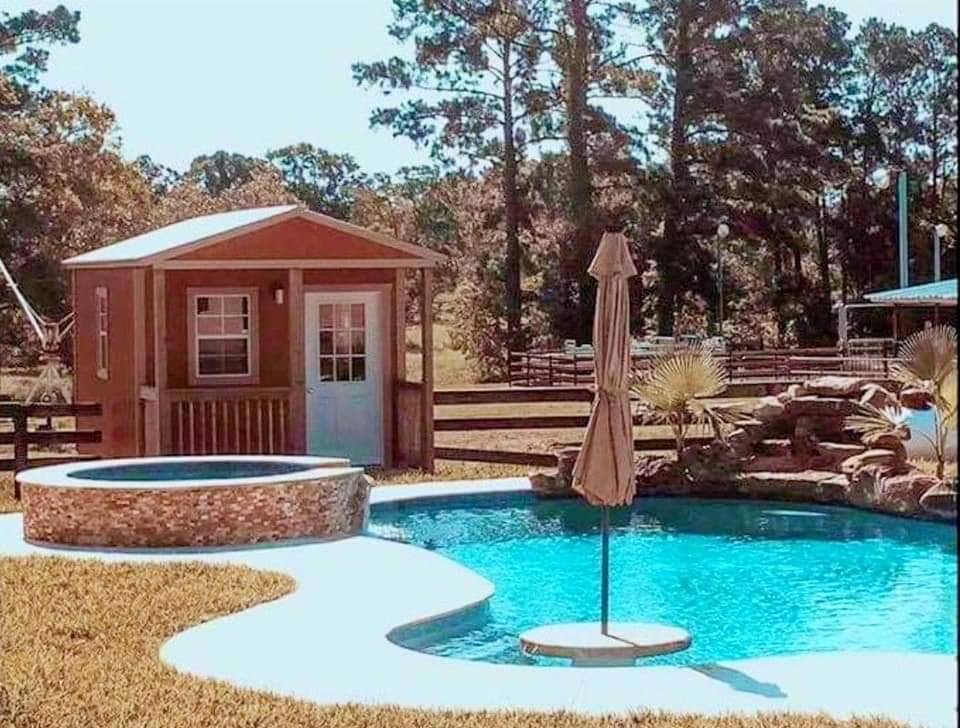 We-shed - dual tiny home he-shed and she-shed with conjoined deck