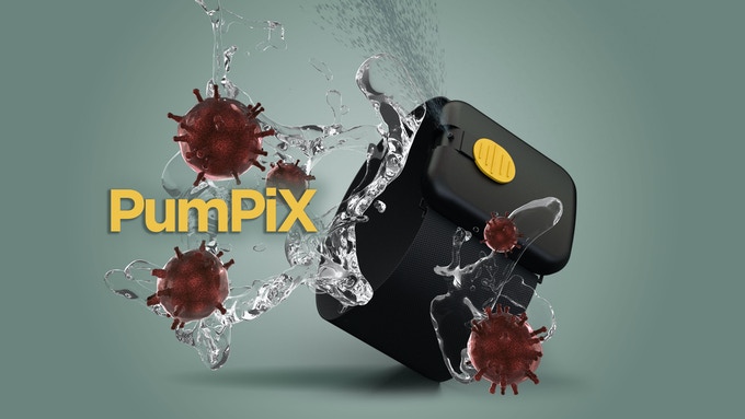 Wearable Hand Sanitizer Dispenser Pumps Disinfectant Into Your Palm - Pumpix wrist band sanitizer spray