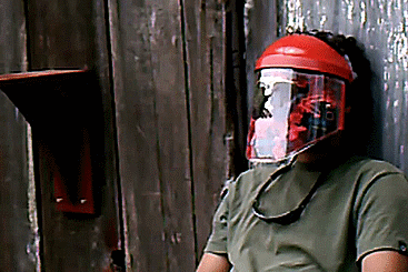 Wearable Hummingbird Feeder Mask - GIF