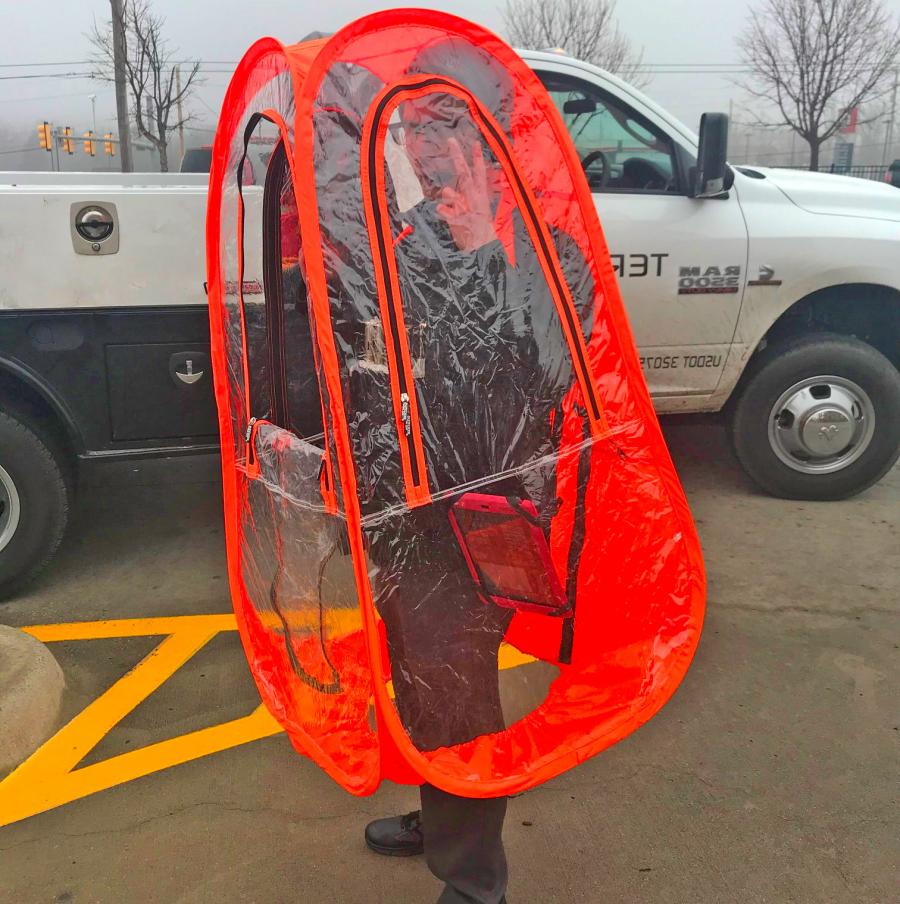 Weatherproof Walking Pods Keep You Dry From Rain