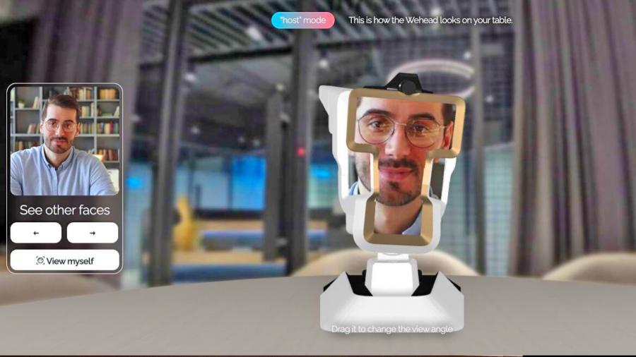 WeHead spatial communication display Video Call Robot