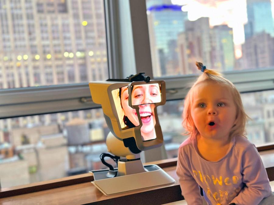 WeHead spatial communication display Video Call Robot