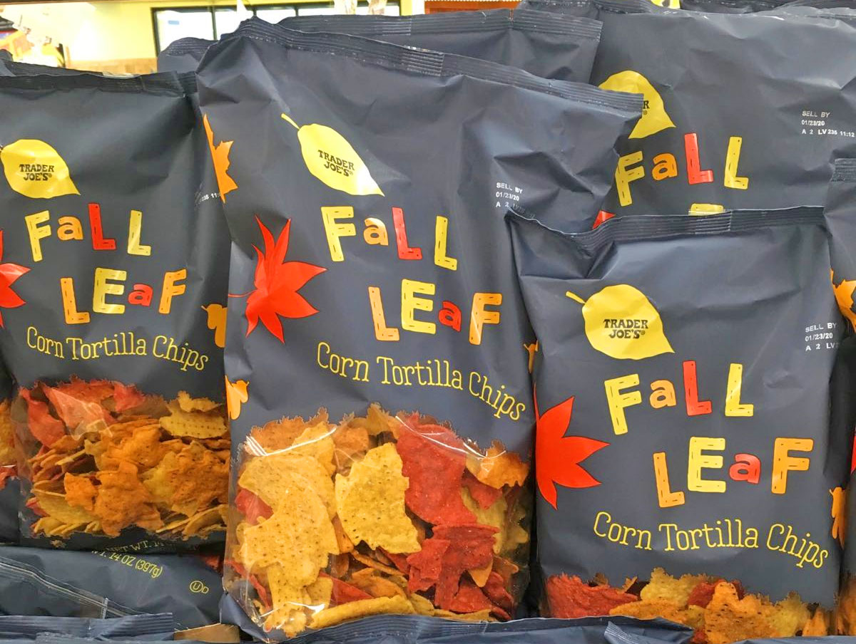 Fall Leaf Tortilla Chips - Trader Joe's Leaf shaped chips