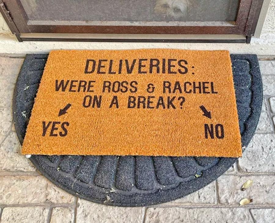 Were Ross and Rachel On A Break Doormat