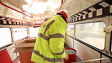 Wesco Spaceboy - Spaceship Garbage Can - GIF