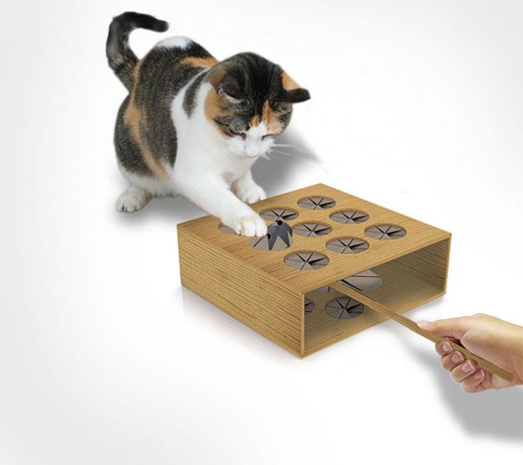 Mouse on a stick cat toy - Wack-a-mouse cat toy