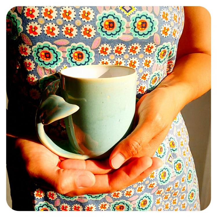 Whale Tail Mug - Curling Whale Tail Coffee Mug