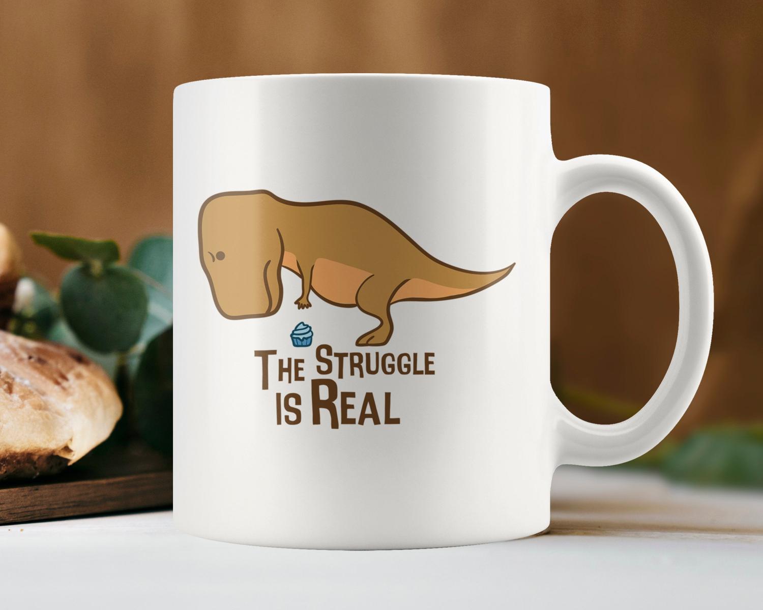 Funny T-Rex Coffee Mugs - Funny Dinosaur coffee mugs