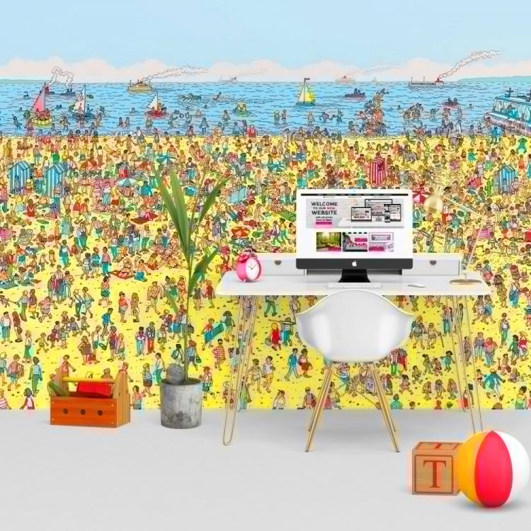 Wheres Waldo Wall Mural