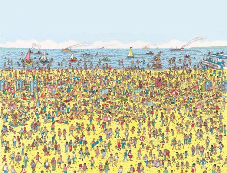 Wheres Waldo Wall Mural