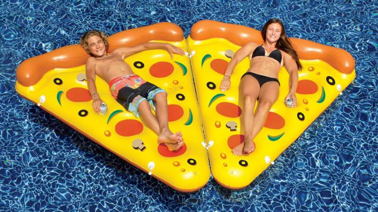 Whole Pizza Pool Float System - Connect 8 Slices Of Pizza Pool Floats Together