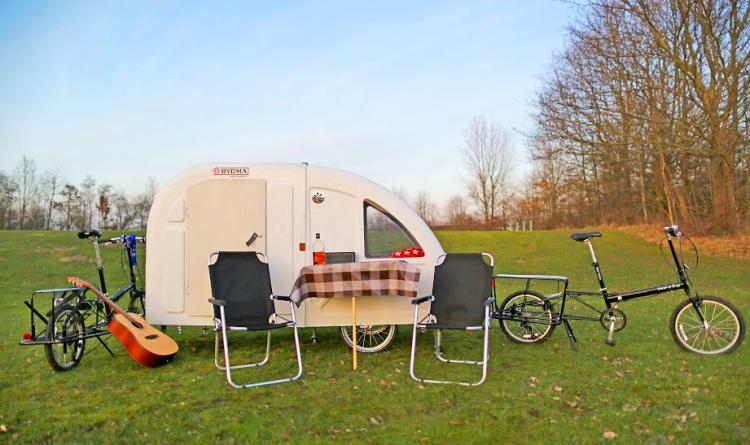 Wide Path Camper - Mini Bicycle Camper - Pull Behind Bike Camper
