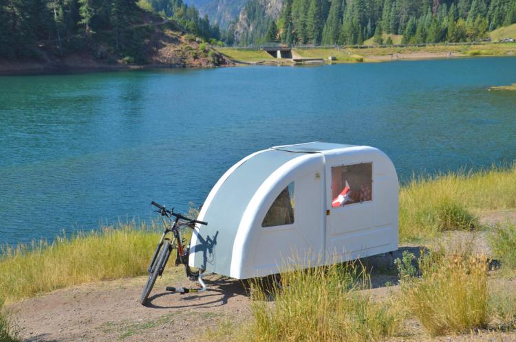Wide Path Camper - Mini Bicycle Camper - Pull Behind Bike Camper