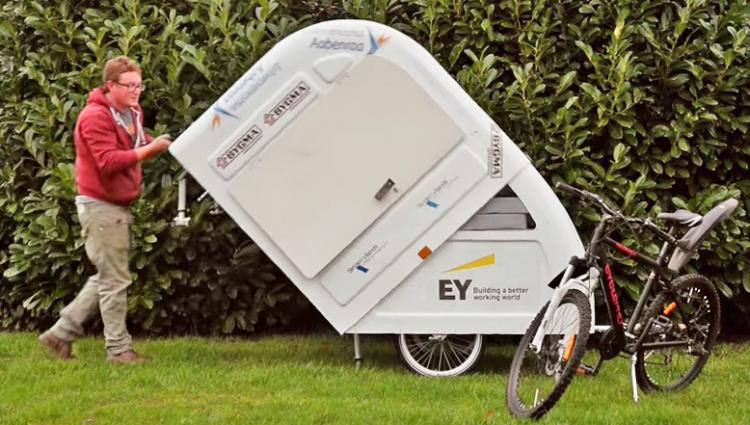 Wide Path Camper - Mini Bicycle Camper - Pull Behind Bike Camper