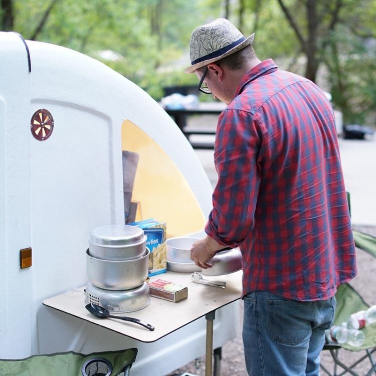 Wide Path Camper - Mini Bicycle Camper - Pull Behind Bike Camper