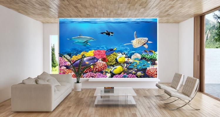 Window Fish Aquarium Film Sticker Decal