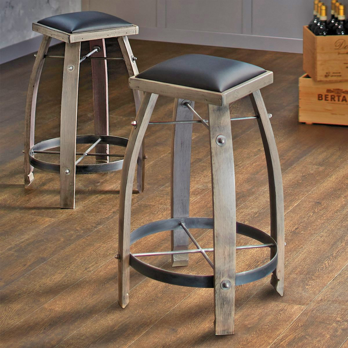 Ultimate Wine Barrel Table Has a Hidden Storage Inside - Wine Barrel Stools