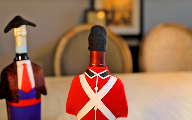 Wine Bottle Costume - Unique wine bottle covers - British Loyalist bottle cover