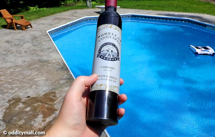 Wine bottle umbrella - Secret umbrella hidden inside fake wine bottle