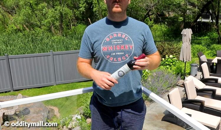 Wine bottle umbrella - Secret umbrella hidden inside fake wine bottle