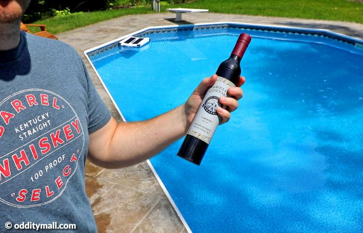Wine bottle umbrella - Secret umbrella hidden inside fake wine bottle