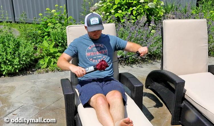 Wine bottle umbrella - Secret umbrella hidden inside fake wine bottle