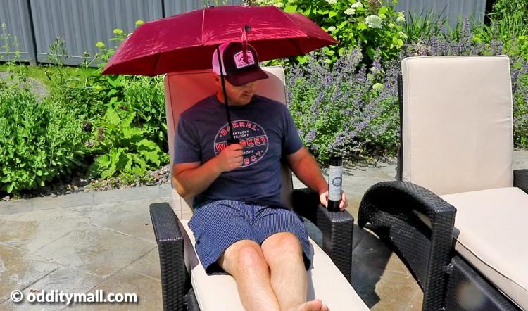 Wine bottle umbrella - Secret umbrella hidden inside fake wine bottle