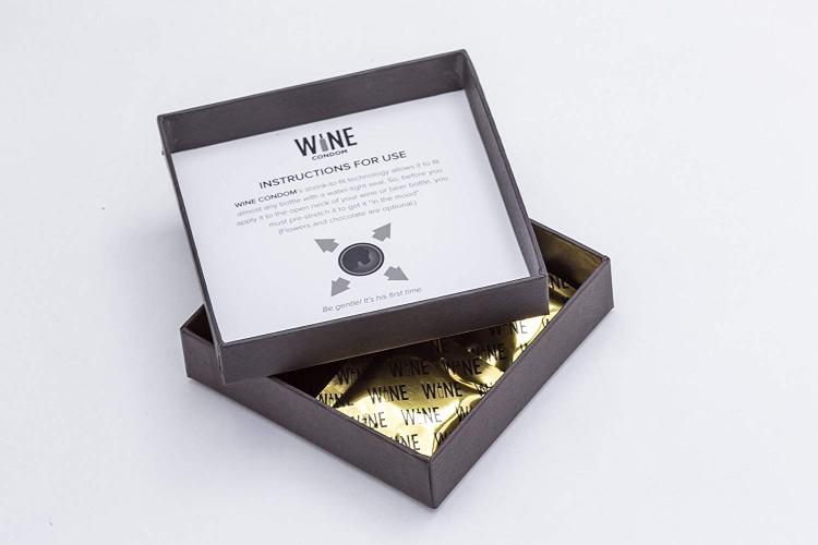 Wine Condoms - Rubber latex condom for wine bottles