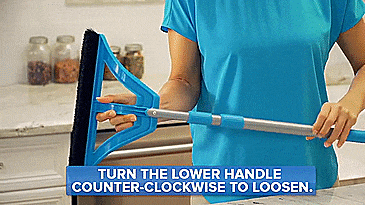 Wisp One handed broom - stand while sweeping into dustpan - Unique broom with tons of features