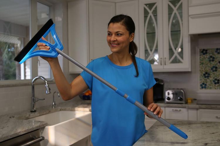 Wisp One handed broom - stand while sweeping into dustpan - Unique broom with tons of features