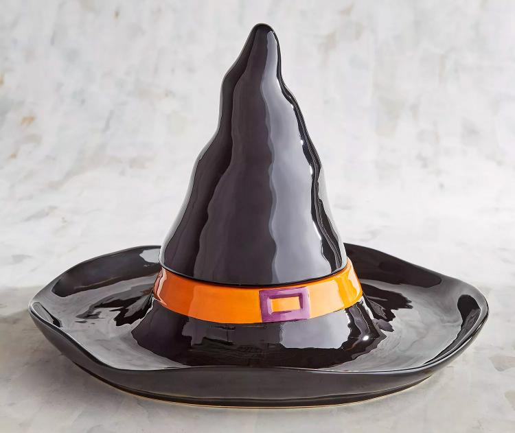 Witch Hat Halloween Chip and Dip Serving Tray - Witch's hat chip/dip tray
