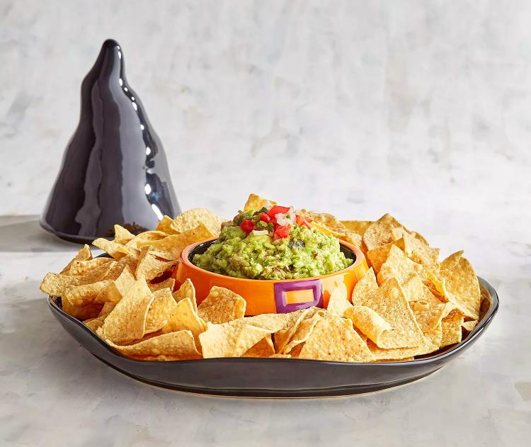 Witch Hat Halloween Chip and Dip Serving Tray - Witch's hat chip/dip tray