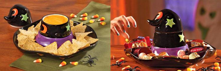 Witch Hat Halloween Chip and Dip Serving Tray - Witch's hat chip/dip tray