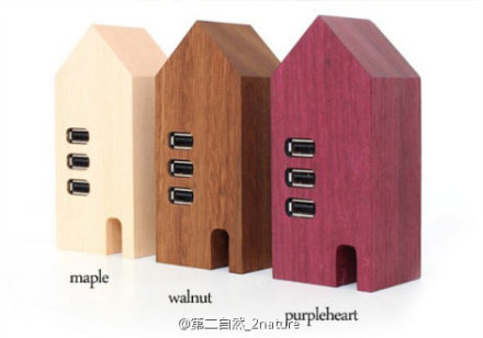 Wooden House USB Hub