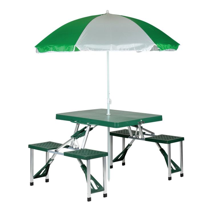 Super Portable Picnic Table Folds Down To a Briefcase For Easy Transport