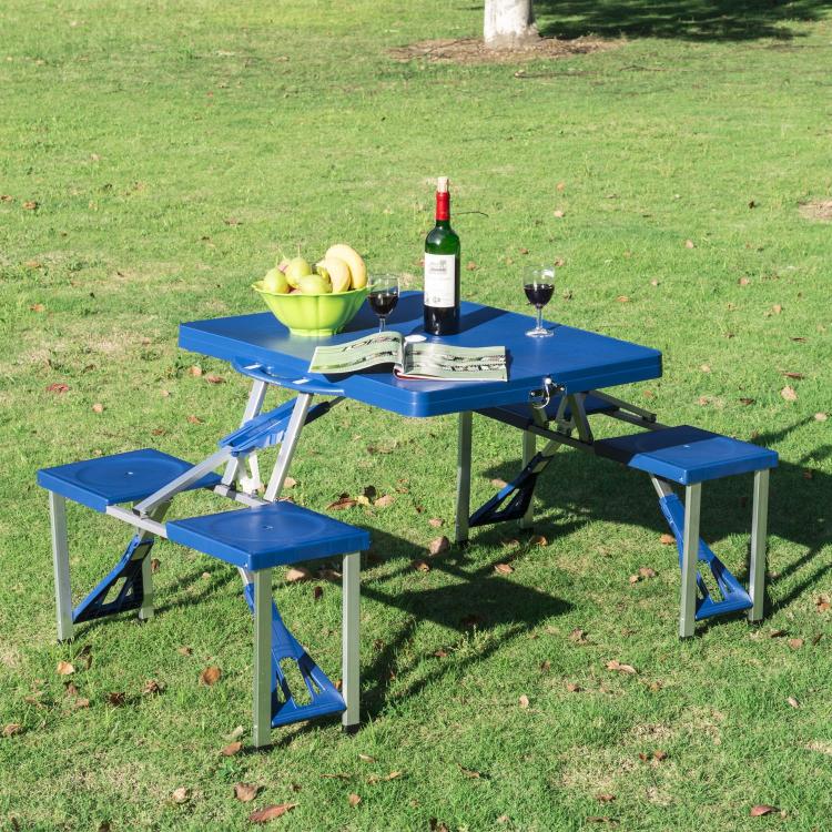 Super Portable Picnic Table Folds Down To a Briefcase For Easy Transport