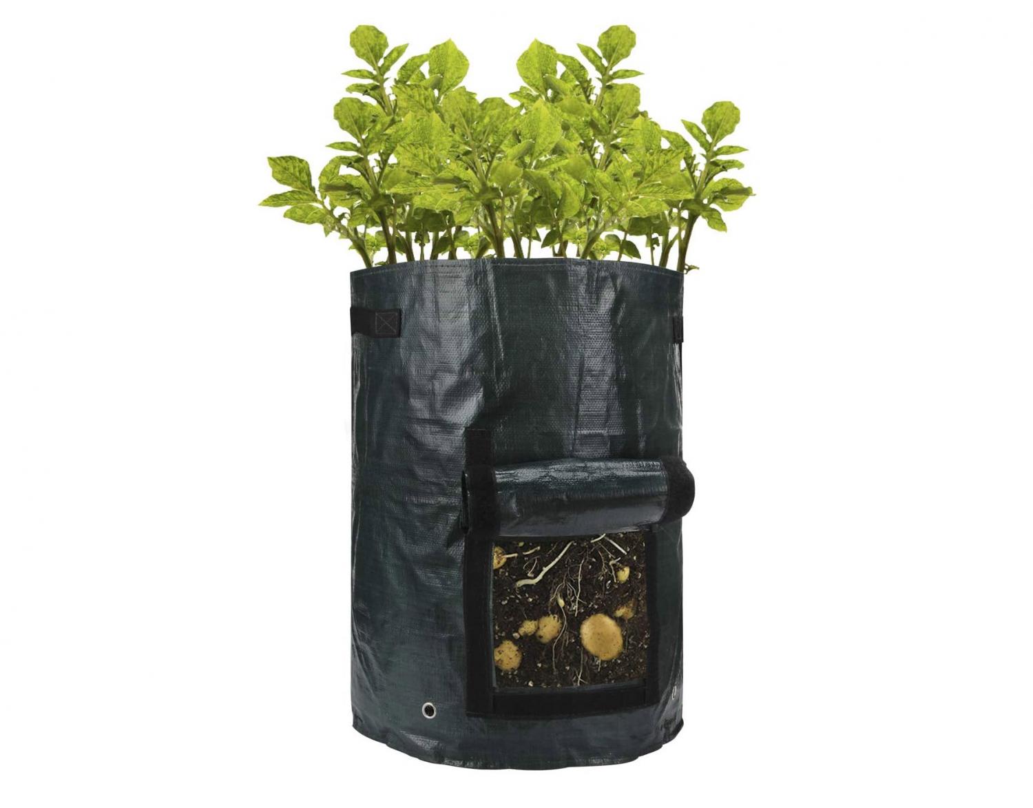 Canvas Potato Planter With a Door/flap to easily access your homegrown potatoes