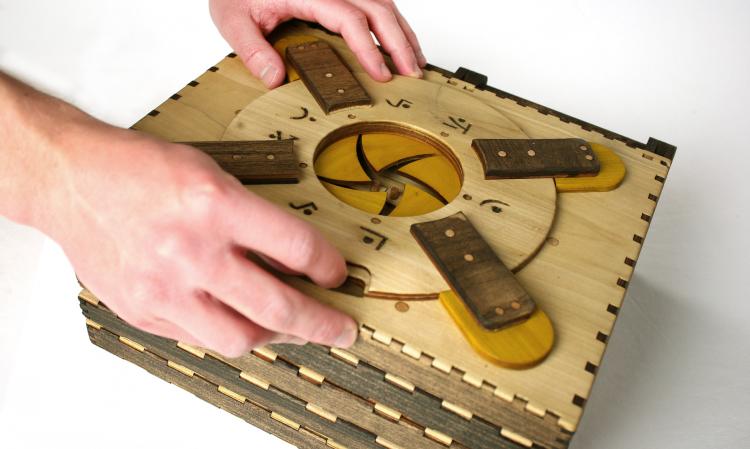 Codex Silenda Wooden Puzzle Book - Puzzle Book Makes You Solve Puzzle Before Turning Page