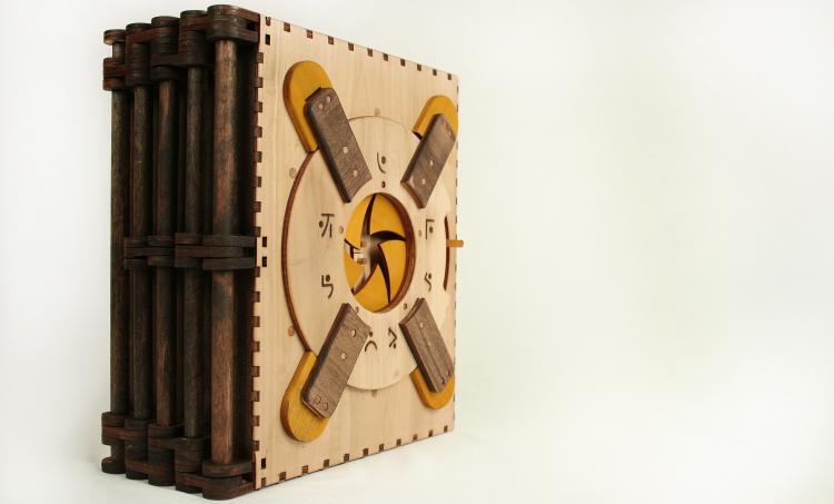 Codex Silenda Wooden Puzzle Book - Puzzle Book Makes You Solve Puzzle Before Turning Page