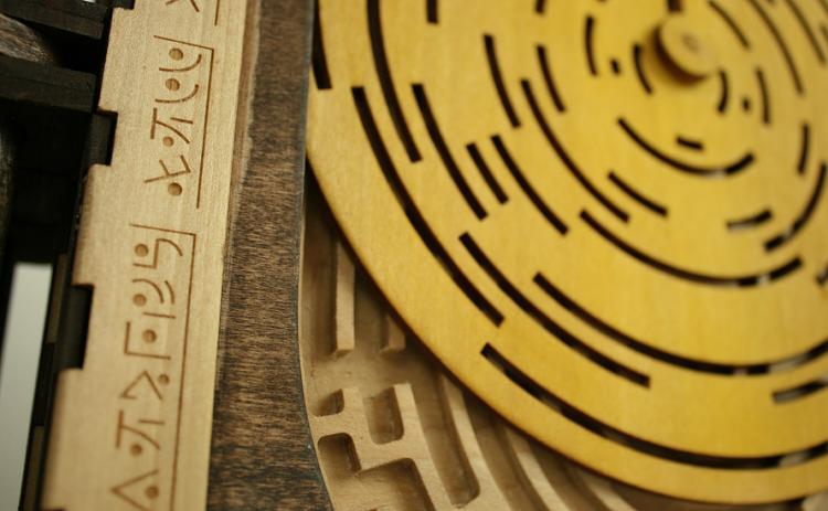 Codex Silenda Wooden Puzzle Book - Puzzle Book Makes You Solve Puzzle Before Turning Page