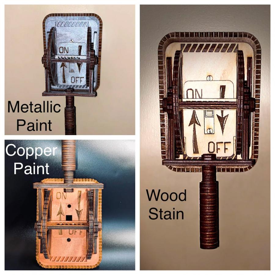 Giant Wooden Steampunk Light Switch