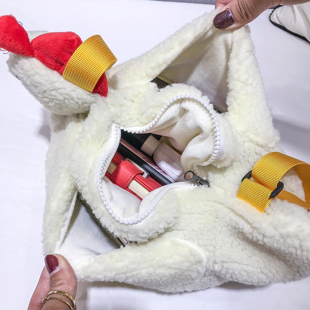 Wool Chicken Bag - Fleece Chicken Shaped Purse