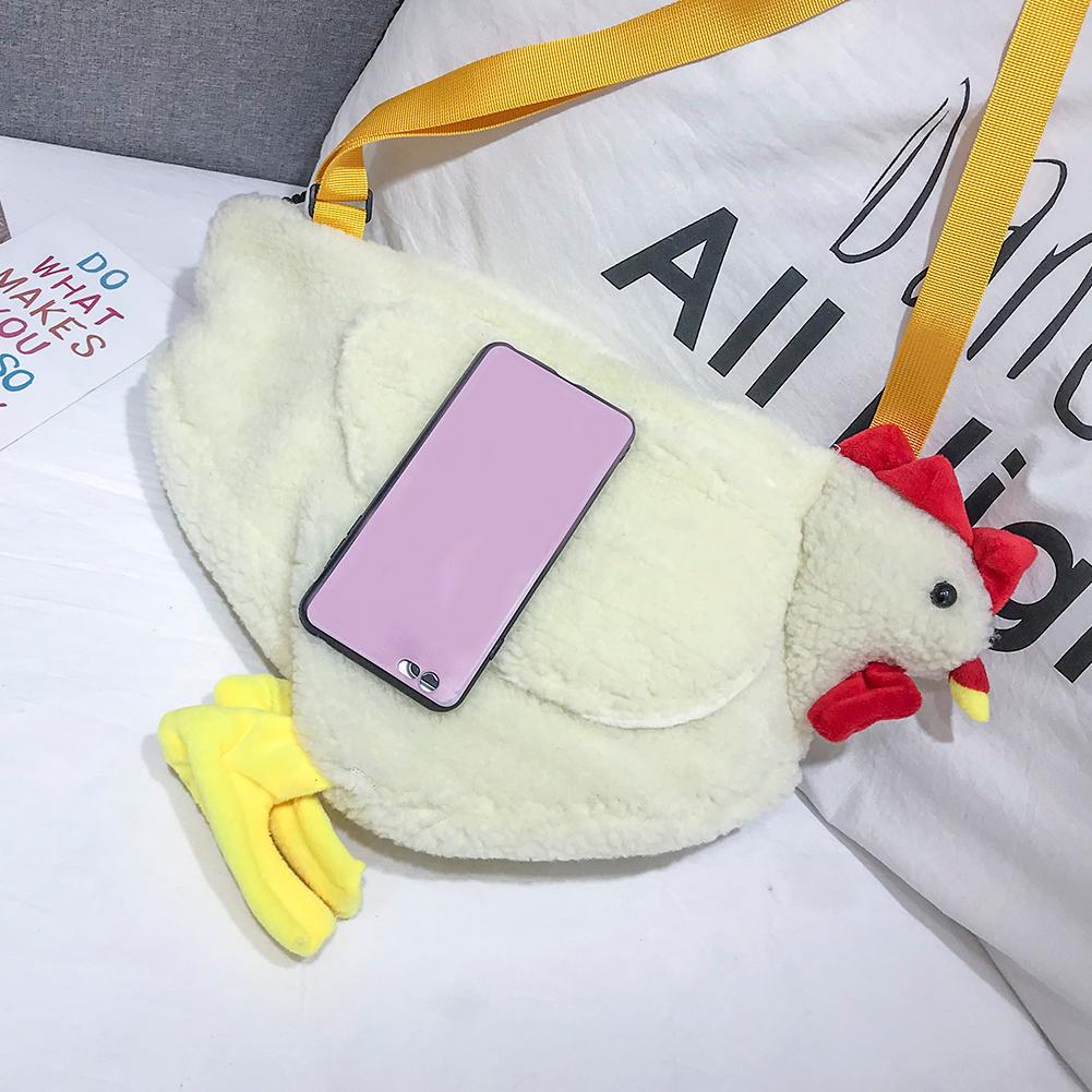 Wool Chicken Bag - Fleece Chicken Shaped Purse