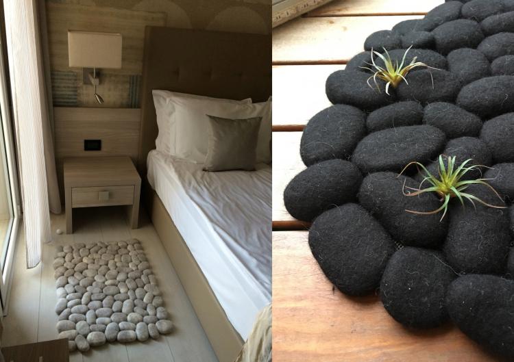 Wool Faux Stone Rugs Made To Look Like Connected Pebbles - River pebbles house rugs